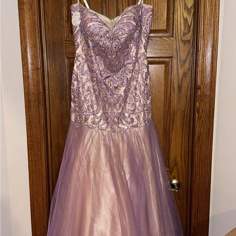 Elegant Purple and Pink gown